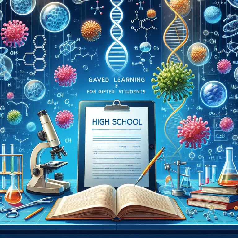 High school science curriculum with deep dives for gifted learners